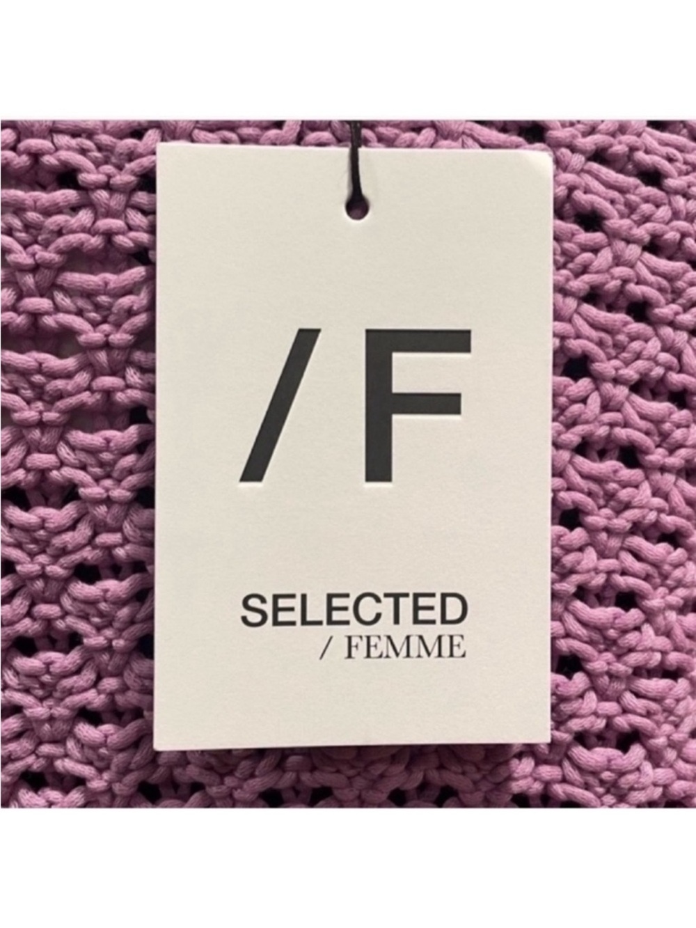 Selected Femme NWT chunky shortsleeved knit weave violet sweater extra large - Picture 11 of 14